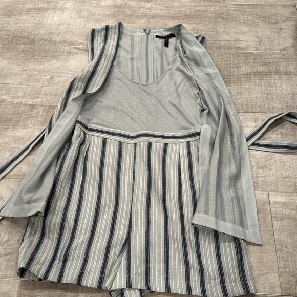 BCBGMAXAZRIA Striped Sleeveless Romper - Picture 2 of 5